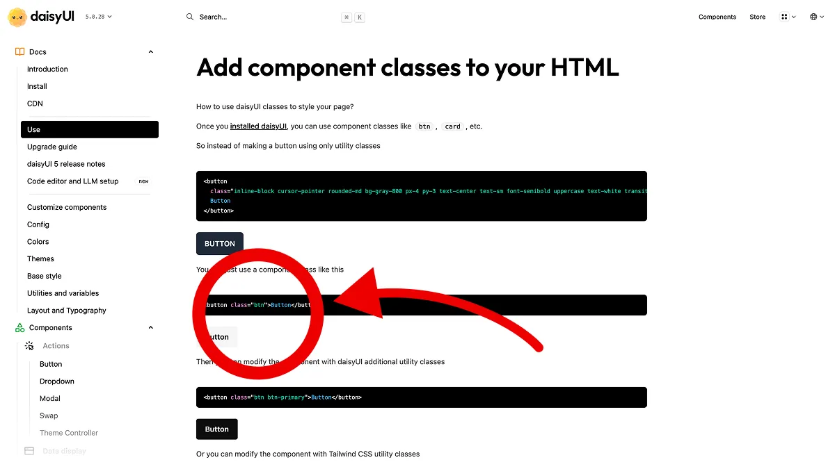 Add component classes to your HTML — Tailwind CSS Components ( version ...