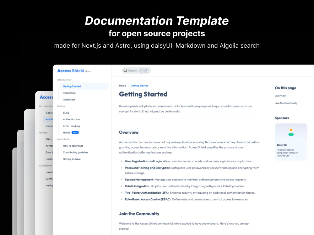 Documentation template