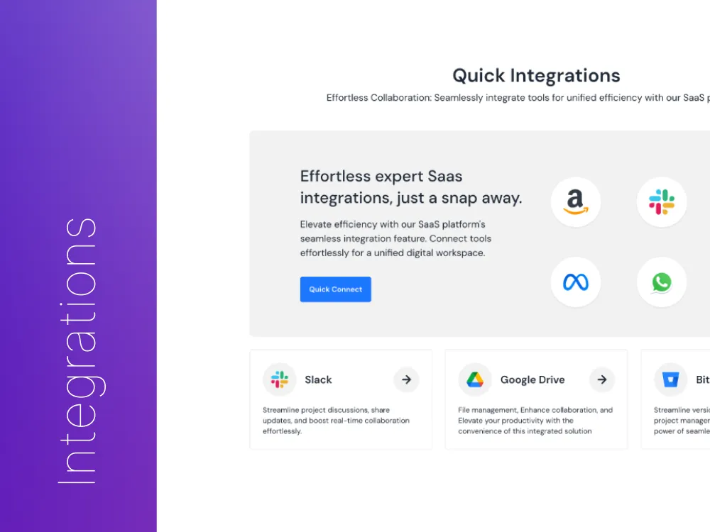 SaaS landing page